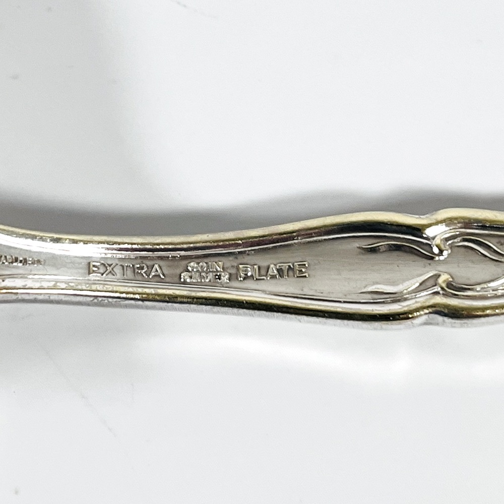 Vintage Silver Plated Serving Set With Porcelain Handles & Storage Sleeves - Picture 7 of 10